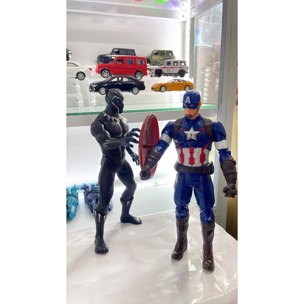 Mô hình BlackPanther Đại Chiến Captain siêu ngầu, có đèn và nhạc, khớp cử động linh hoạt