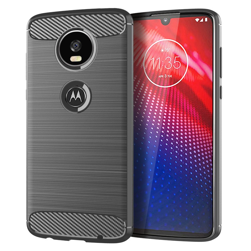 Ốp Lưng Mềm Cho Motorola Moto Z2 Z3 Z4 Play Force Moto Z 2018 Dây Vẽ Sợi Carbon Vỏ Điện Thoại Silico