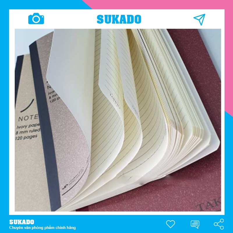 Tập vở kẻ ngang Takeyo - Vở khâu gáy takeyo giấy ngà vàng SUKADO