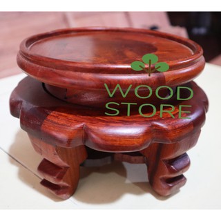 Đế kê kỷ váy gỗ Hương-kỷ váy gỗ kê tượng kê lọ hoa cao 15,18cm mặt 12,14,16,18,20,22,24,26,28,30