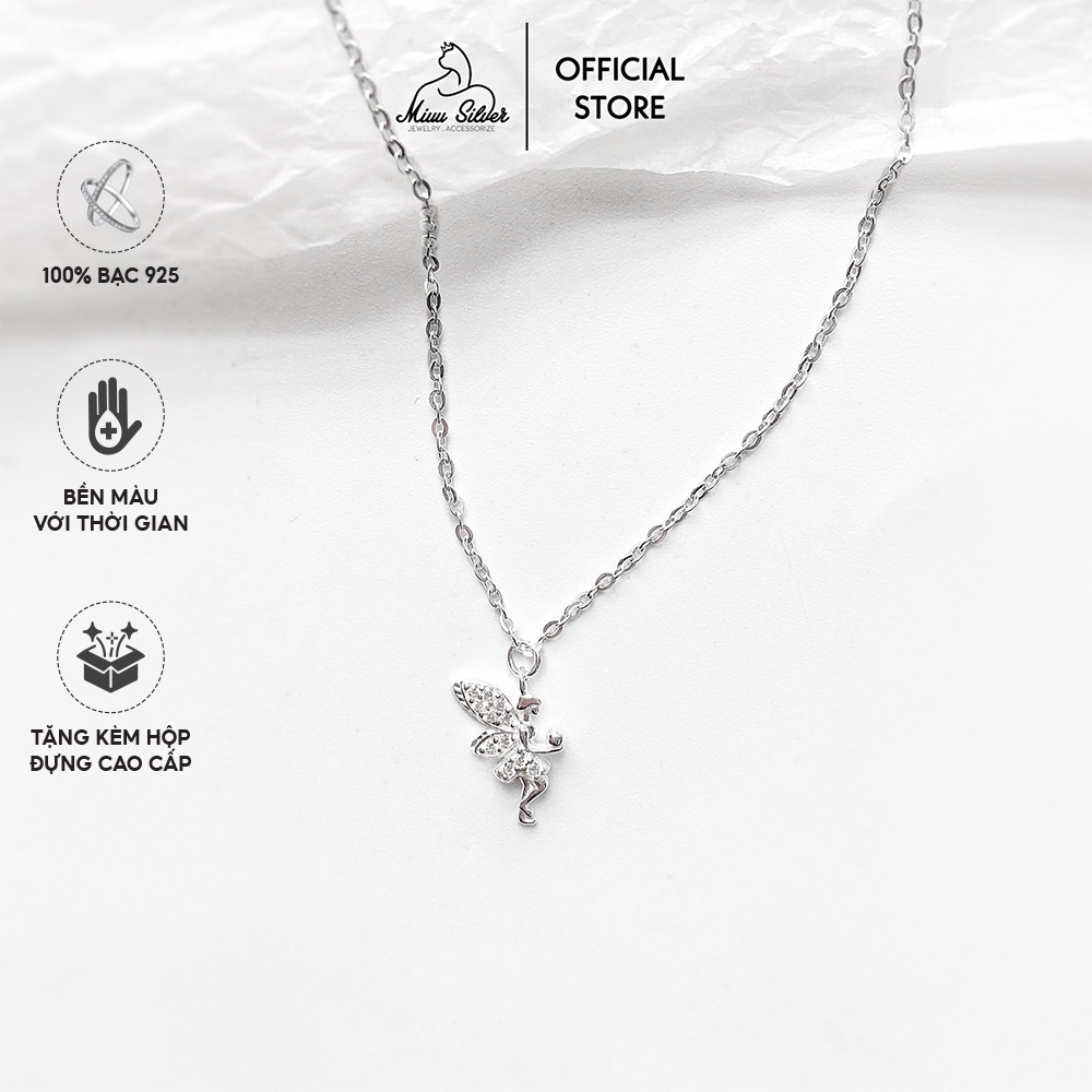 Vòng cổ bạc nữ Miuu Silver, dây chuyền bạc 925 thiên thần Tinker Bell Necklace