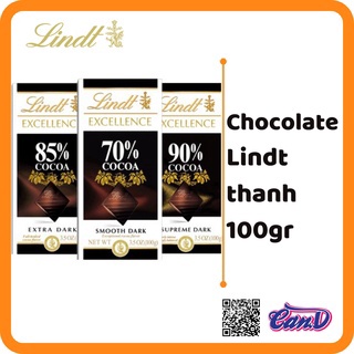 (20 vị) Chocolate Lindt Excellence & Swiss Classic thanh 100gr
