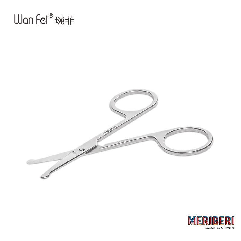 Wanfei - Kéo tỉa trang điểm lông mày/ tỉa lông mũi - chất liệu thép không rỉ [Có sẵn - Giao nhanh]