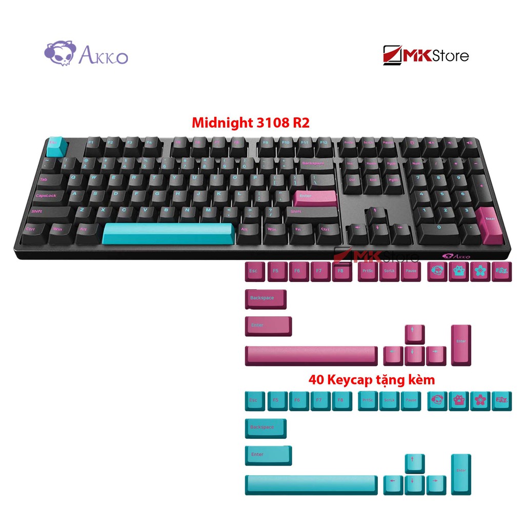 Bàn phím chơi game AKKO 3108 Midnight R2 (Akko Switch v2)