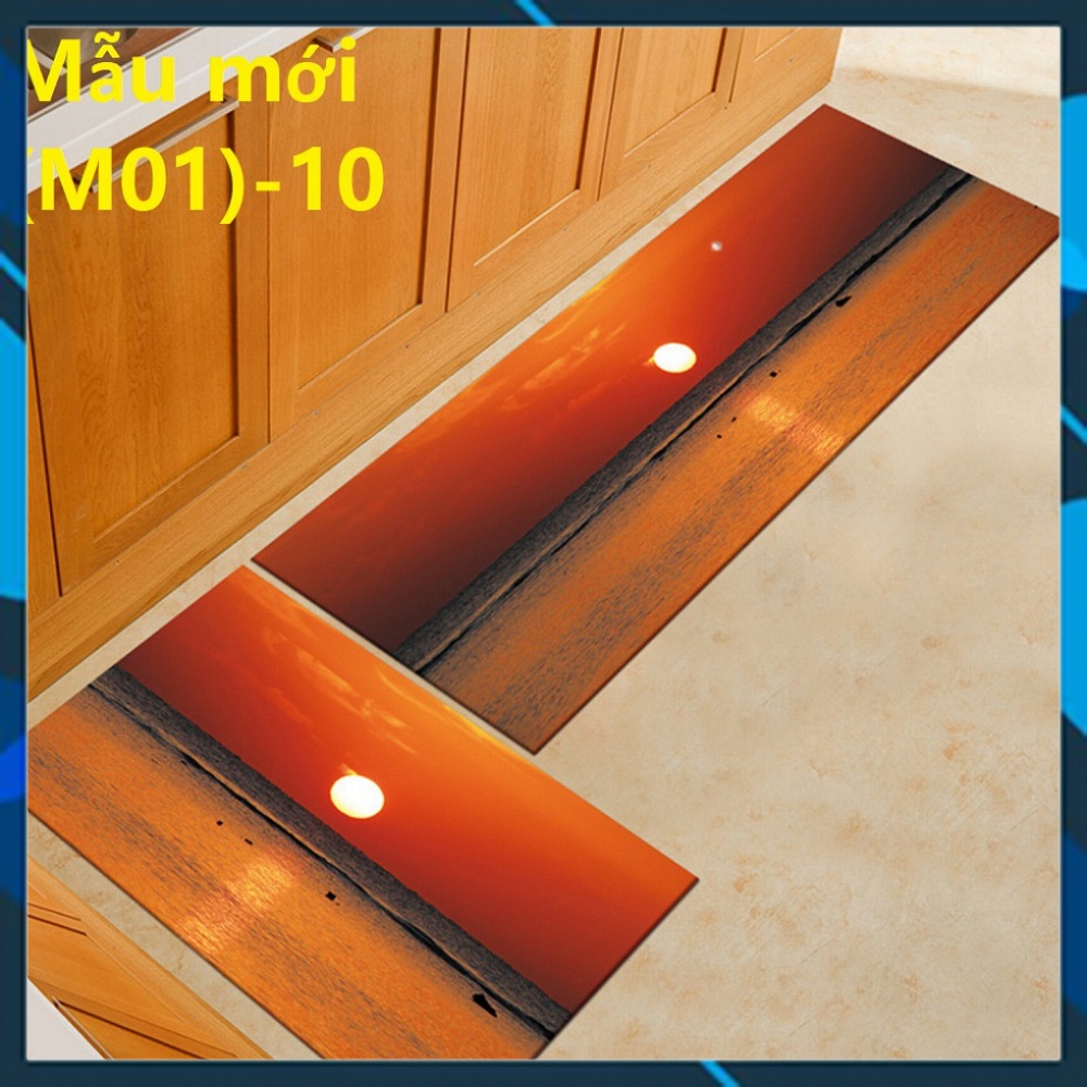 {XẢ KHO} BỘ 2 THẢM LÓT SÀN BẾP MẪU MỚI (M01) 40X60CM VÀ 40X120CM
