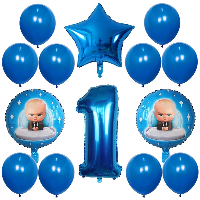 14 Bong Bóng Nhôm Hình Số Boss Baby Boss