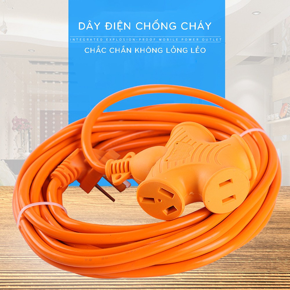 Dây điện ổ cắm kéo đất 10m phích cắm công nghiệp Minh House