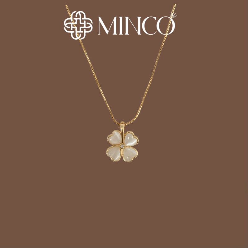 Dây chuyền nữ cỏ 4 lá may mắn Minco Accessories vòng cổ phong cách hàn quốc thời trang thanh lịch DT127