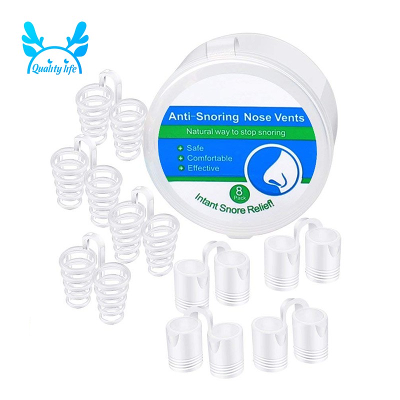 Bộ 8 dụng cụ bịt mũi thông hơi chống ngáy tiện lợi