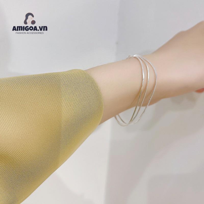 ✨✨Vòng Tay Mạ Bạc 925 Thiết Kế Đơn Giản Thời Trang Hàn Quốc Cho Nữ