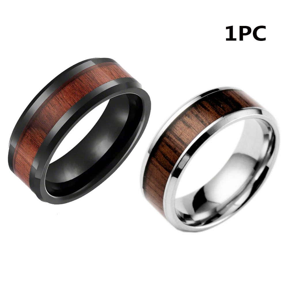 MOILY Mosaic 8mm Men Vintage Jewelry Tungsten Steel Ring