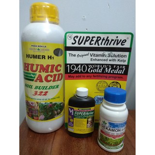 Combo siêu kích rễ Acid humic (1 lít) + superthrive (60ml)+dekamon (100ml)
