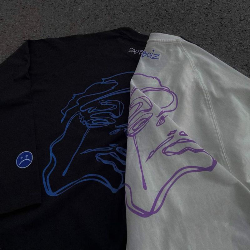 Áo tay dài SADBOIZ Story White/Black (mua 2 sản phẩm kèm tote) | BigBuy360 - bigbuy360.vn