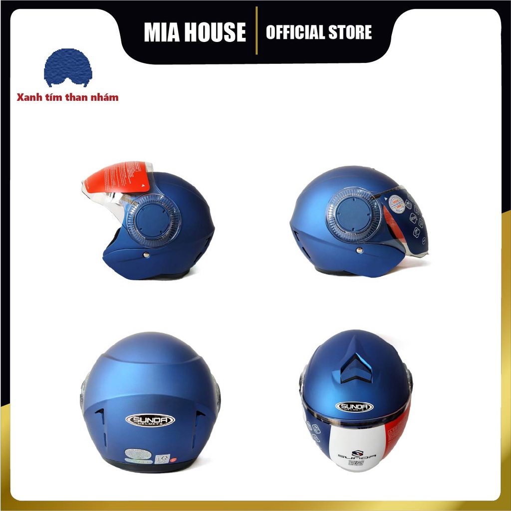 Nón bảo hiểm 3/4 SUNDA 621 - nhiều lựa chọn