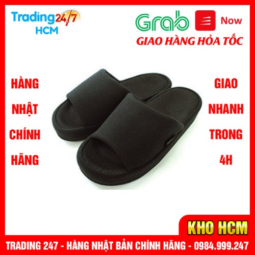 [Hỏa tốc HCM] Dép xốp đế đàn hồi Okumura màu đen size M - Nội địa Nhật Bản