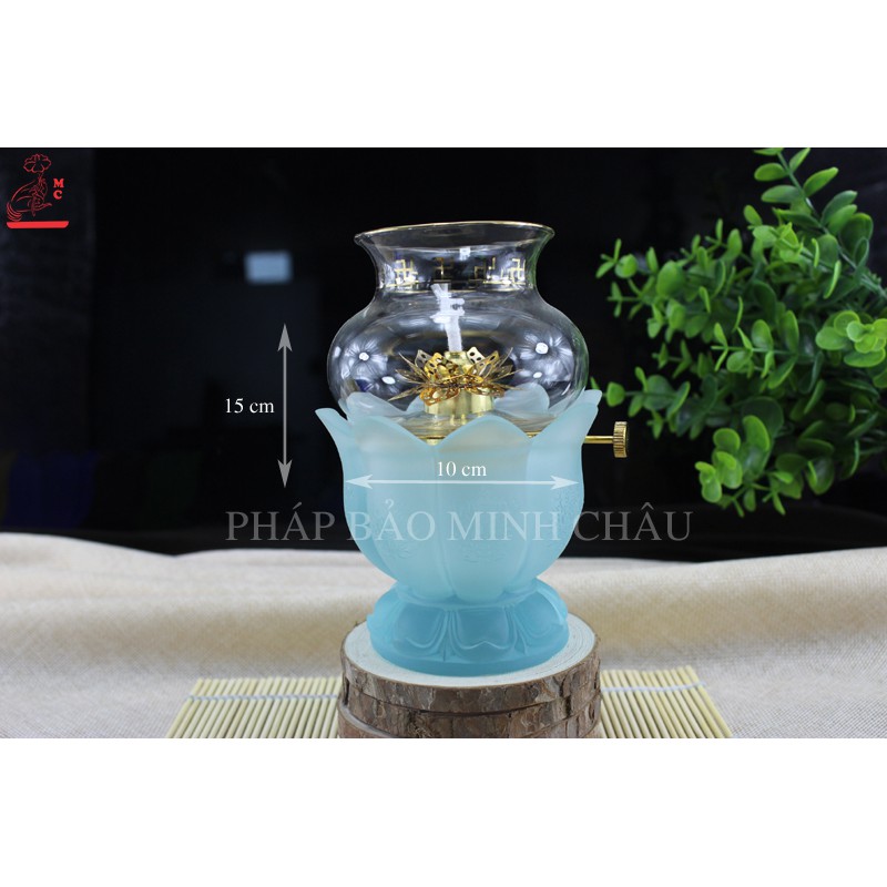 [PHÁP BẢO MINH CHÂU] Đèn Dầu 8 Cát Tường Lưu Ly - HÀNG NHẬP KHẨU CÔNG NGHỆ CAO
