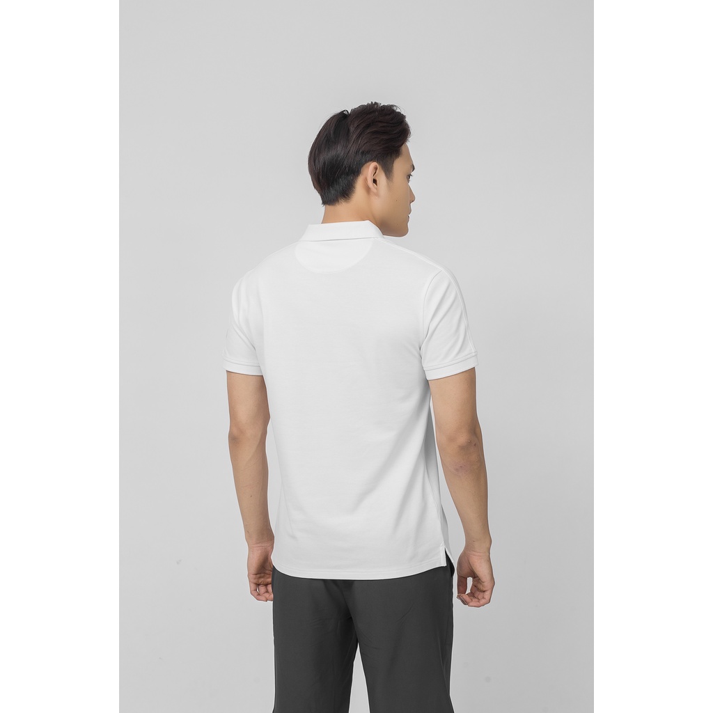 Áo thun polo nam Aristino APS001S9 phông ngắn tay có cổ bẻ dáng slim fit ôm nhẹ màu trắng trơn vải CVC cao cấp mềm mát