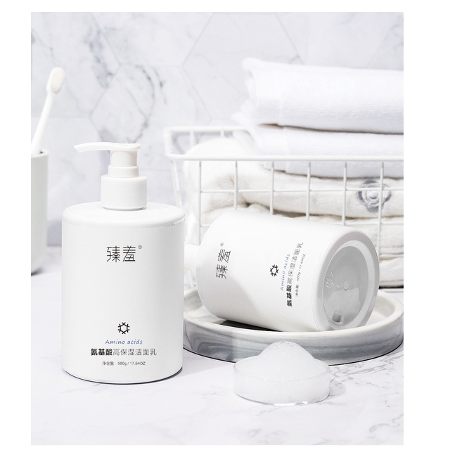 Sữa rửa mặt dịu nhẹ làm sạch sâu giảm mụn trắng sáng da giảm thâm massage lỗ chân lông dưỡng ẩm 500g