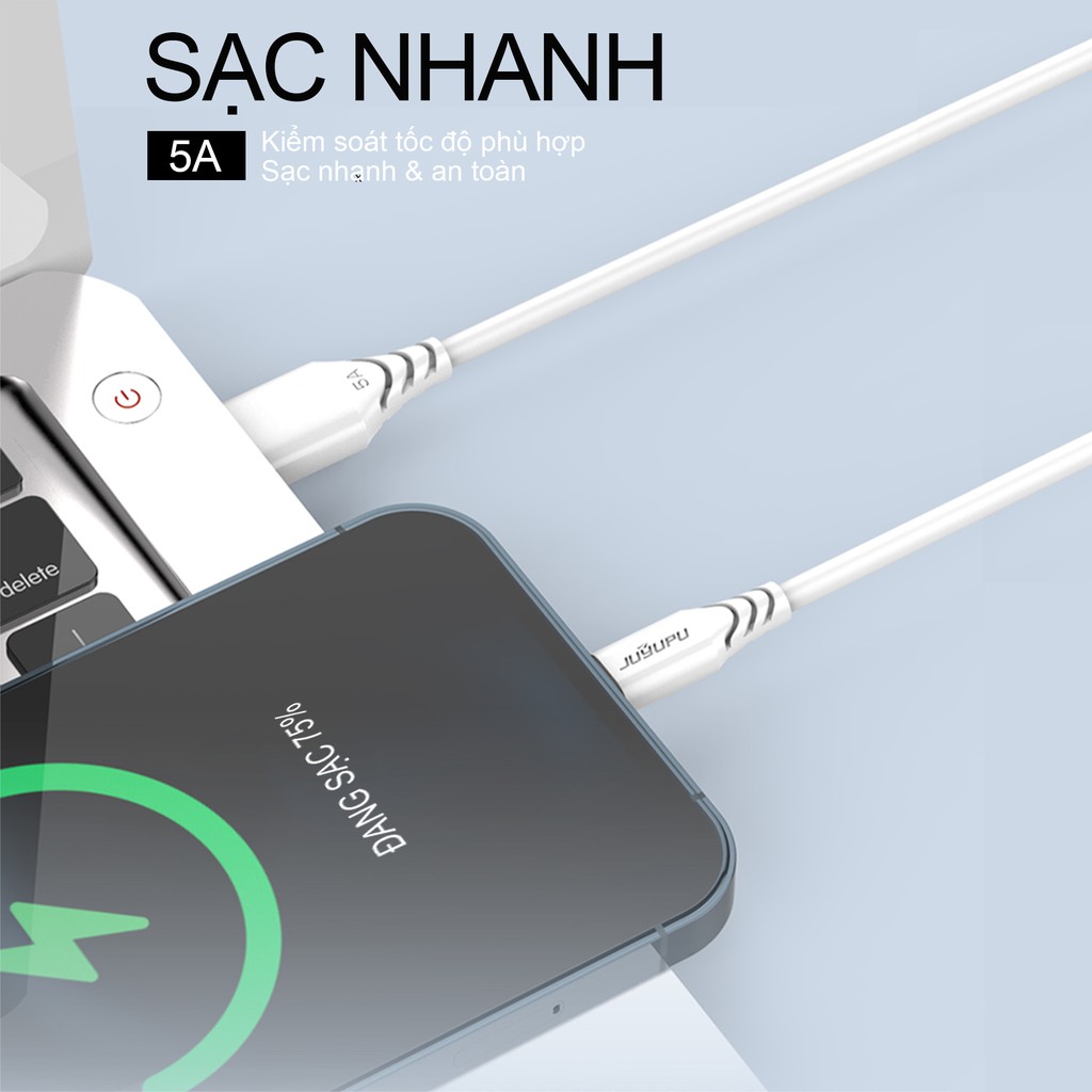 Bộ sạc nhanh 18W QC3.0 kèm dây sạc Type C hoặc Micro JUYUPU FC273 sạc nhanh điện thoại cao cấp chính hãng