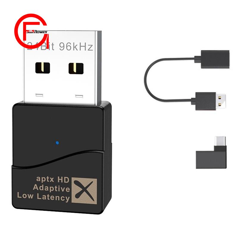 APTX Adaptive Bluetooth Transmitter, USB Bluetooth 5.2 Audio Transmitter, Driver-Free, Can Switch APTX Code Freely C