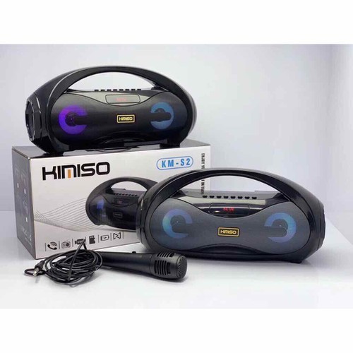 Loa Bluetooth Karaoke Xách Tay KM-S2 + Tặng 1 Mic Hát Có Dây, Âm Bass Cực Hay, Đèn Led Sống Động