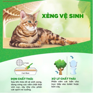 XẺNG VỆ SINH OEKO PLUS giúp việc dọn phần cát vón dễ dàng và hiệu quả hơn.Kích thước lỗ phù hợp cho Cat's Best.