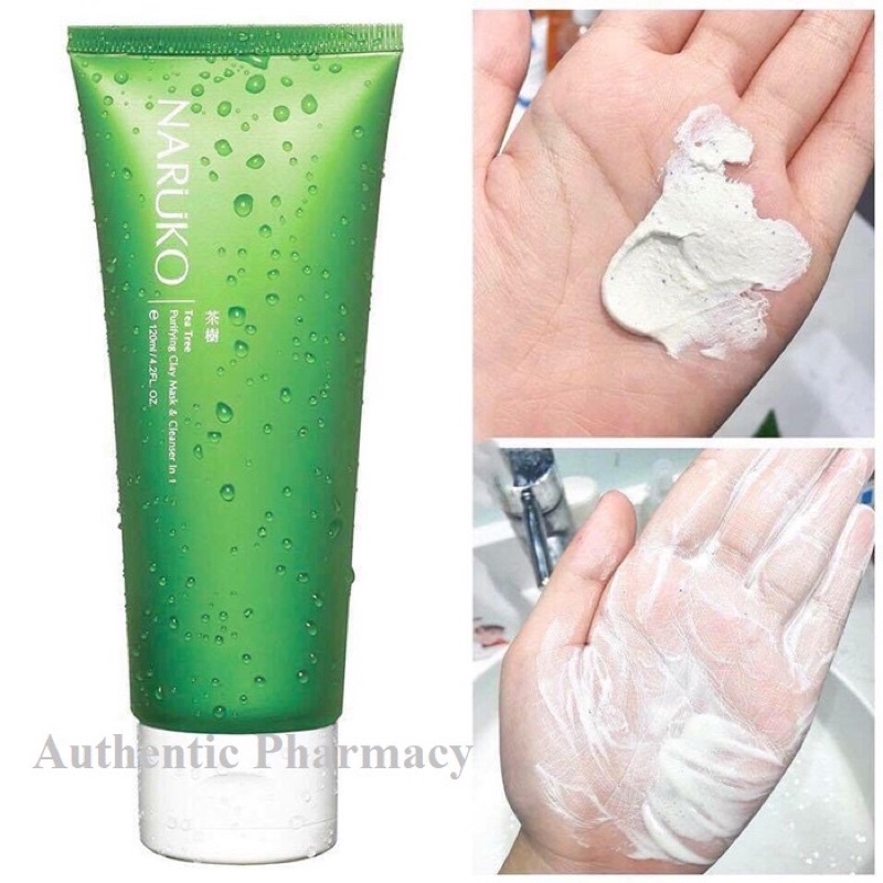[Chính hãng] Sữa rửa mặt dạng bùn Naruko trà tràm Tea Tree Purifying Clay Mask and Cleanser in 1 120 gr
