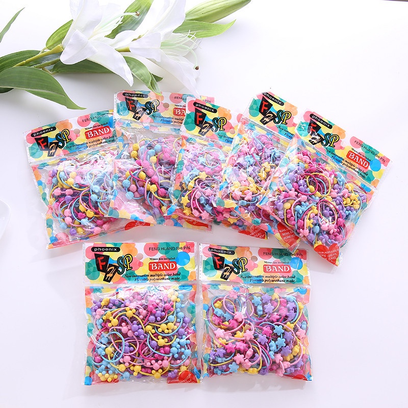 Túi 50 Dây Buộc Tóc Cho Bé Siêu Xinh - PKT28