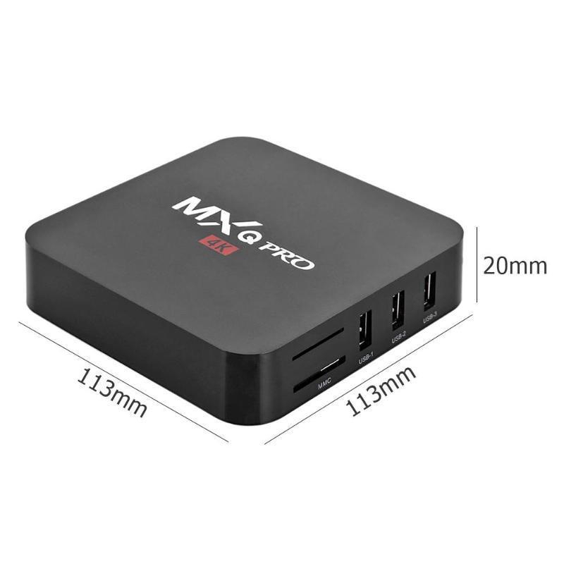 【COD】MXQ PRO 4K Smart TV Box 1G+8G/2G+16G Rk3229 Quad Core Android 7.1 3D Player