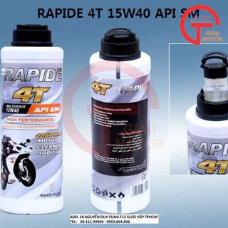 DẦU NHỚT XE SỐ CAO CẤP RAPIDE 4T 15W40 API SM