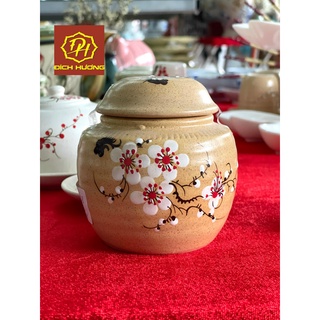 hũ chè tròn sứ bát tràng đẹp