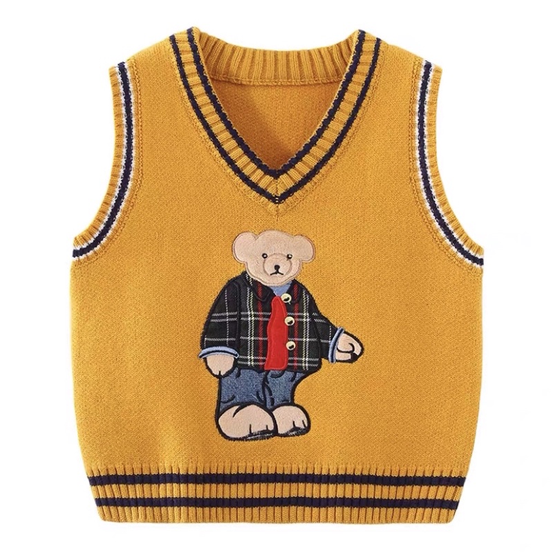 Áo GILE cho bé hình Gấu hàng cao cấp, chất đanh mịn, dày dặn