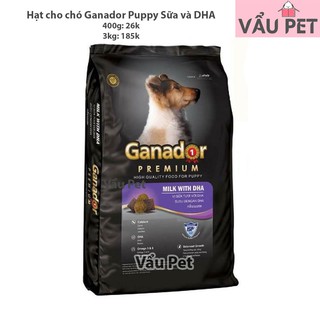 Thức Ăn Cho Chó Con Ganador Puppy 400g Hạt Khô Vị Sữa Và DHA