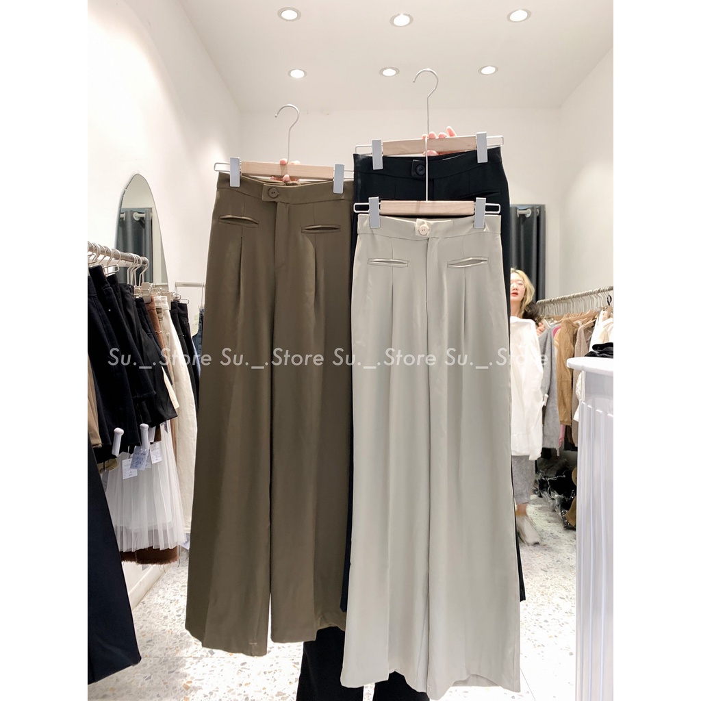 Quần culottes vải cúc lệch 2 túi trước giả Q439 SUSTORE