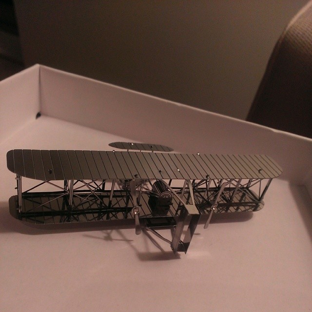 Mô hình 3D kim loại lắp ráp Máy bay Wright Flyer 1903 [Chưa lắp]