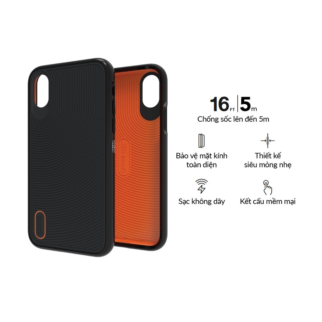 Ốp lưng chống sốc Gear4 D3O Battersea 5m cho iPhone X/Xs - IC8BTS