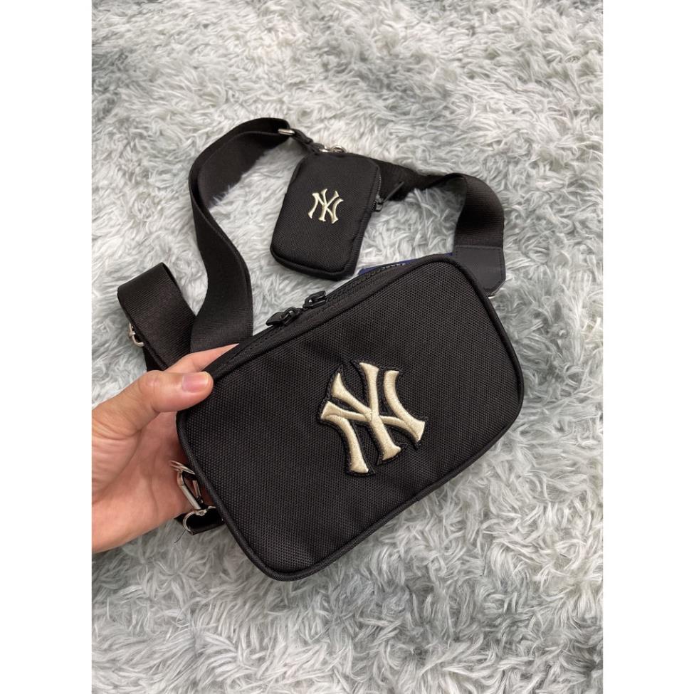 TÚI ĐEO CHÉO MLB 2BAG  NEWYORK YANKEES CHẤT POLYESTE CAO CẤP, TÚI THỜI TRANG MÀU ĐEN