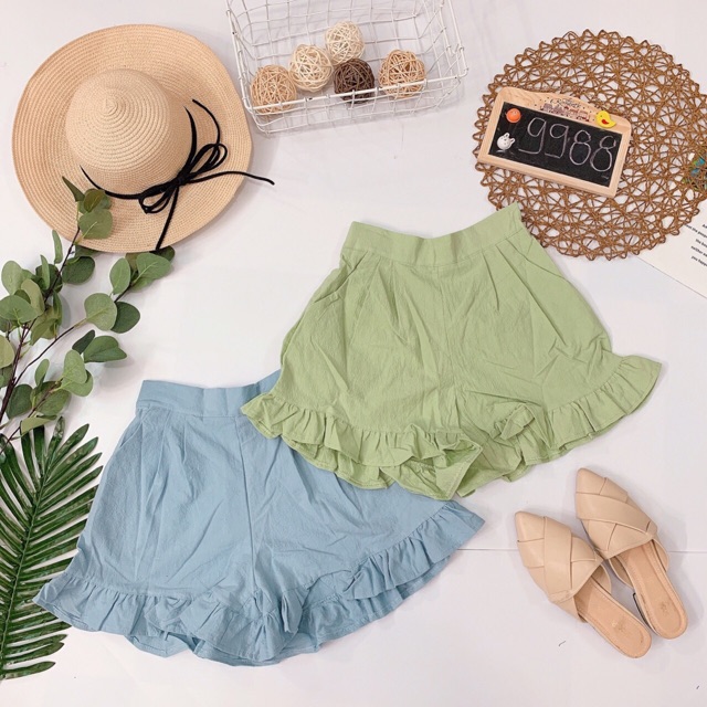 Quần short lai bèo ngắn nhiều màu Lovi