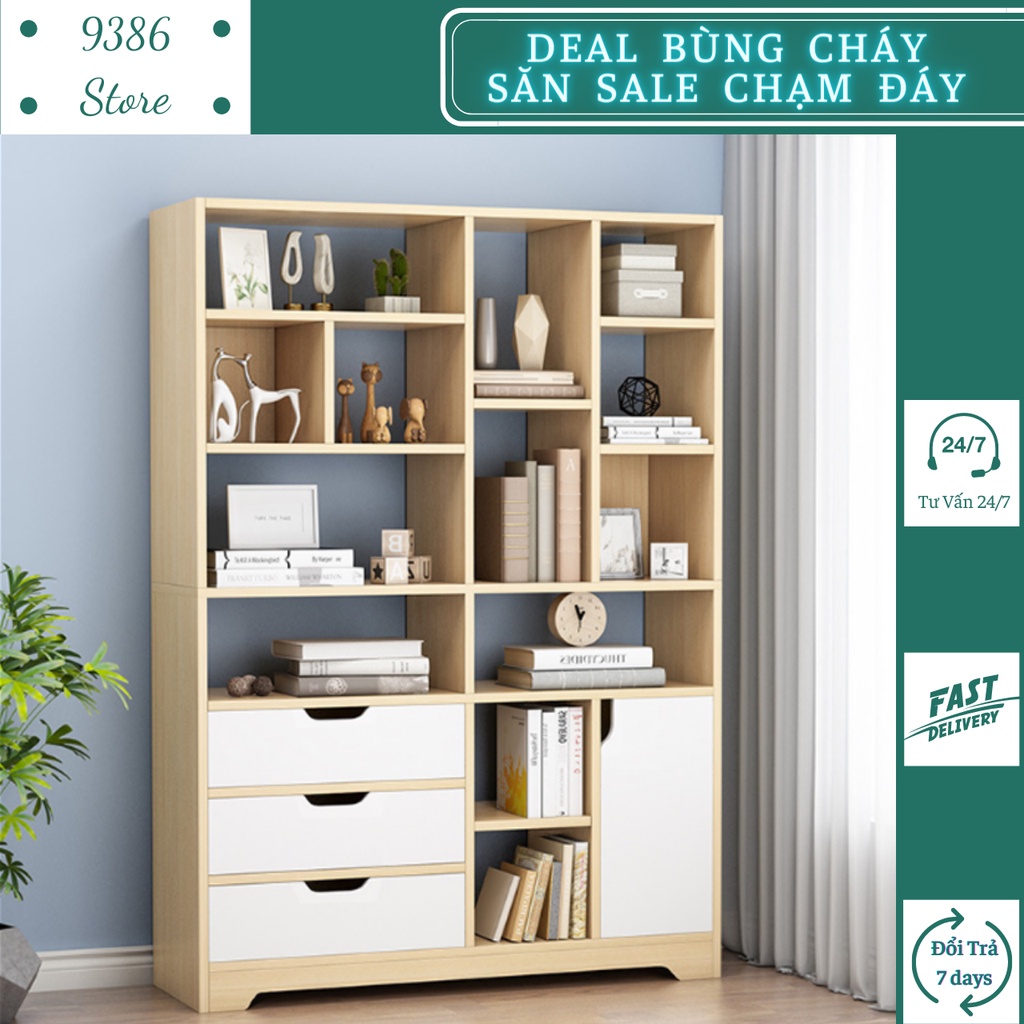 Tủ sách gỗ đa năng phong cách Nodric TS2019 9386 STORE