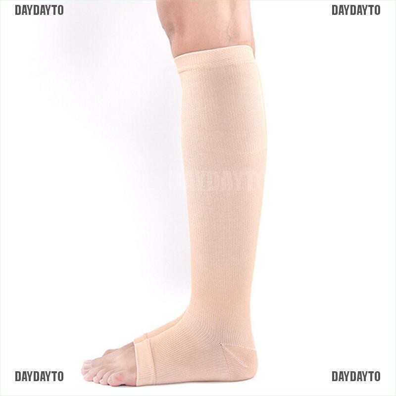 Daydayto ph Vớ Nén Co Giãn Hở Ngón Chân Hỗ Trợ Đầu Gối