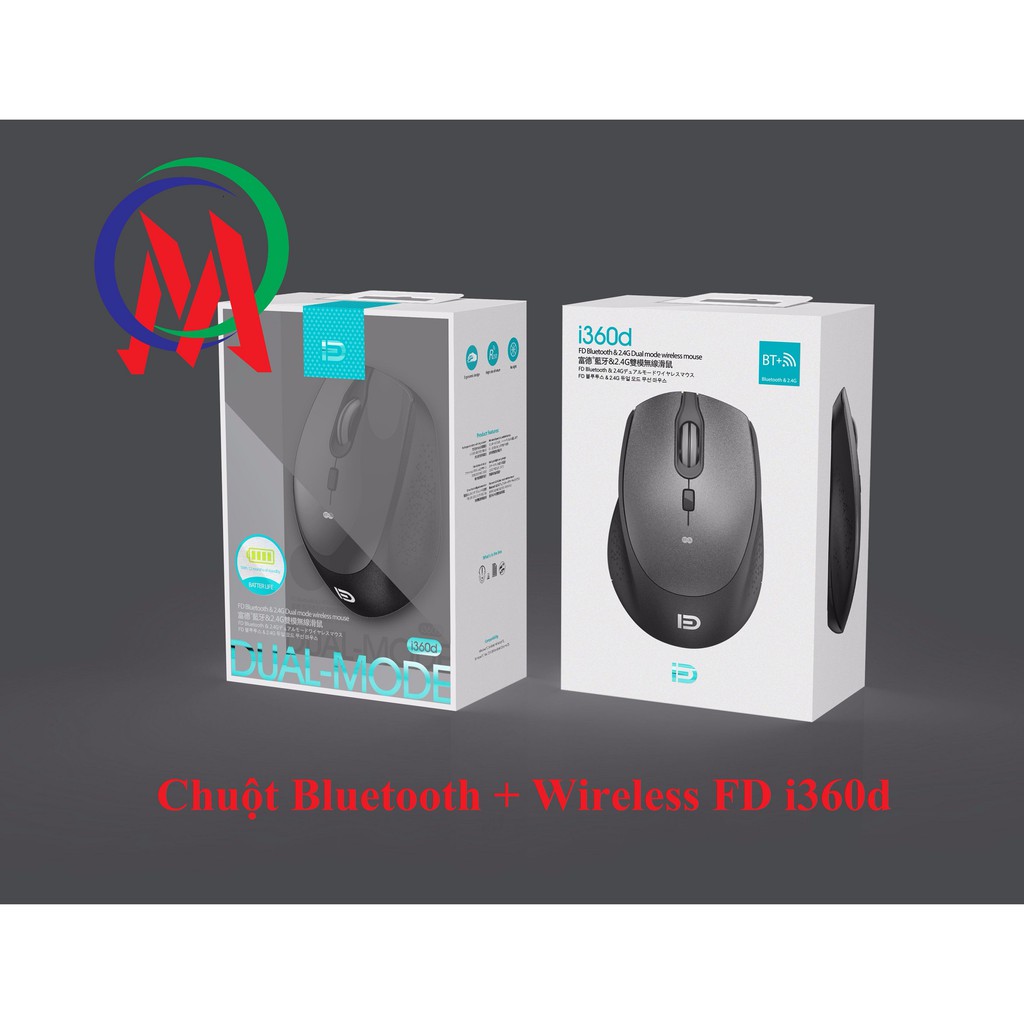 Chuột Bluetooth + Wireless FD i360d