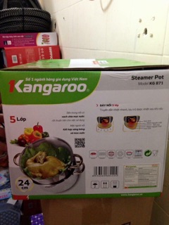 Nồi hấp Inox Kangaroo KG871
