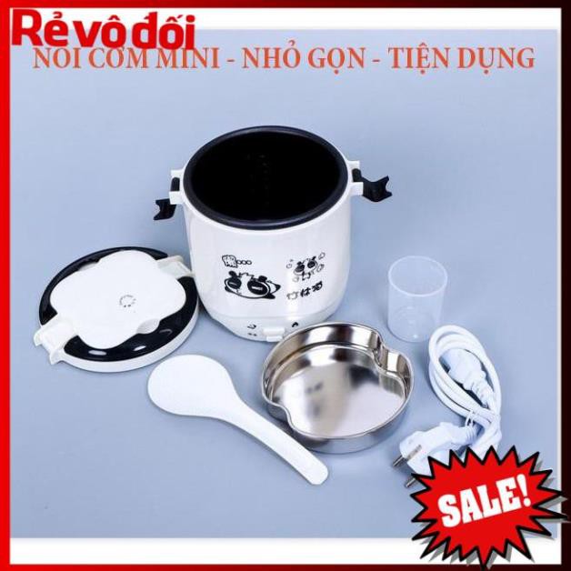 Nồi cơm điện, Nồi cơm điện mini Bamboo Cat dung tích 1 lít cực kỳ tiện dụng cho gia đình ít người