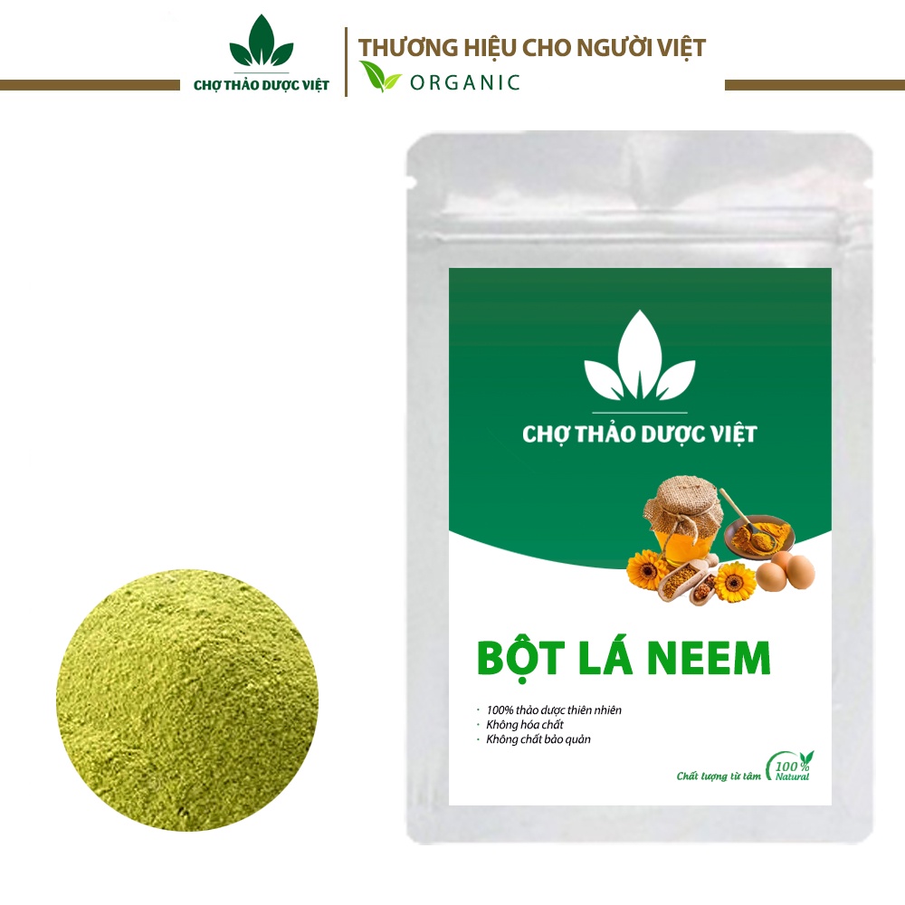 Bột lá neem nguyên chất 1kg (Lá nem kháng khuẩn, ngừa mụn, giảm thâm nám) - Chợ Thảo Dược Việt