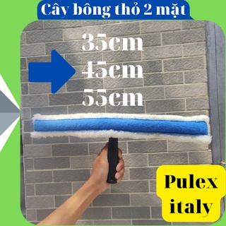 Cây bông thỏ lau gương kính kính 2 mặt cao cấp nhiều kích thước 35cm 45cm 55cm ( sản phẩm không có gạt kính và cây nối )