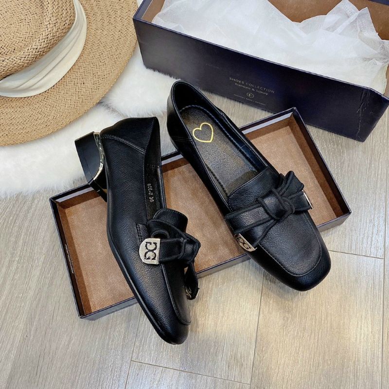 giày búp bê đế 2cm đinh nơ gc