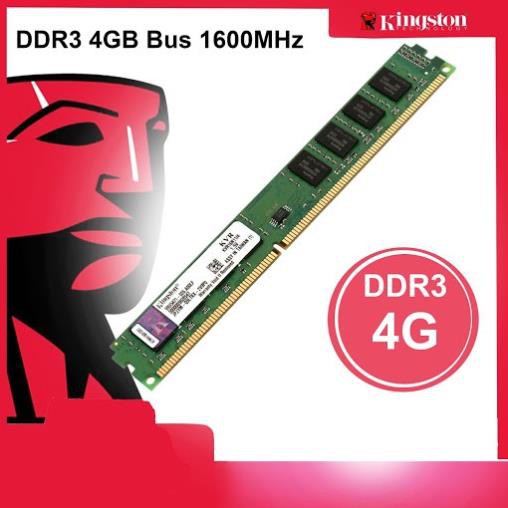 Ram PC Kingston 4GB DDR3 Bus 1600MHz - Bảo hành Chính Hãng - 2T_PC