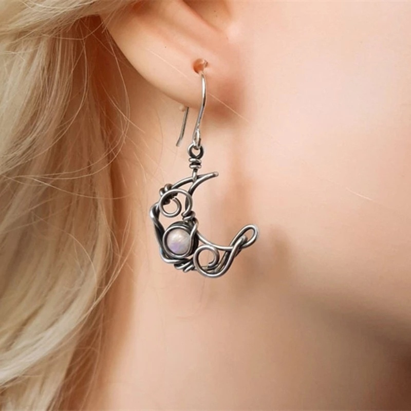 Khuyên Tai Dáng Dài Hình Mặt Trời Mặt Trăng Mặt Trời Cho Nữ