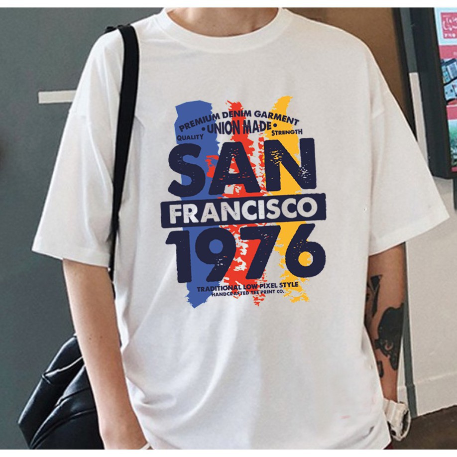 ÁO THUN TAY LỠ SAN FRANCISCO 1976 CỰC HOT, UNISEX NAM NỮ ĐỀU MẶC ĐƯỢC FREESHIP freeship