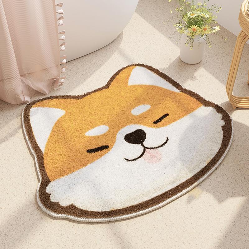 Thảm Chùi Chân Chống Trượt Thấm Hút Nước Tốt In Họa Tiết Hoạt Hình Dễ Thương